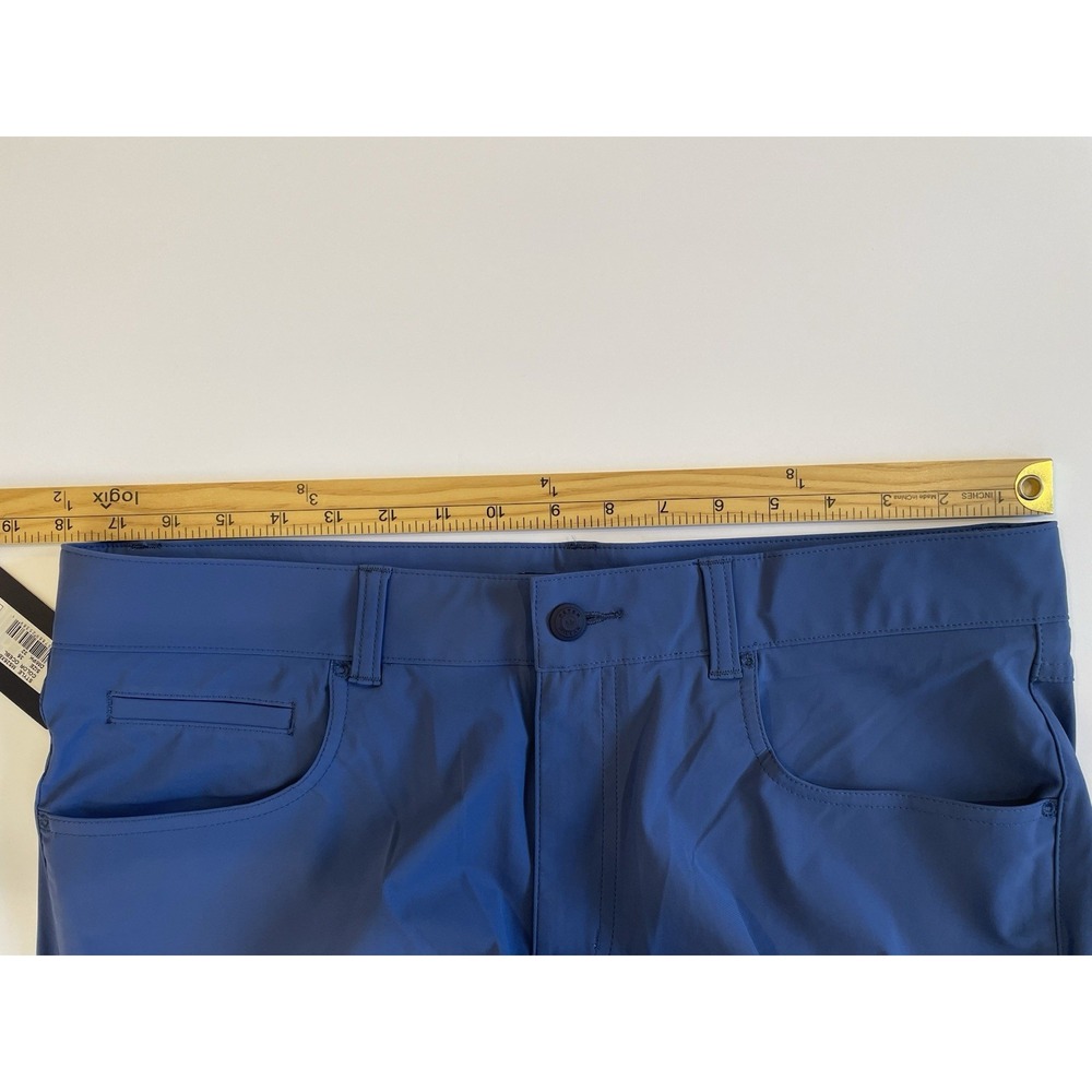 NEW Peter Millar Bingham Performance 5 Pocket Pants Mens 35x32 Ocean Blue Golf - Picture 8 of 10
